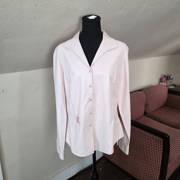 Lafayette 148 New York Jackets & Blazers - Lafayette 148 New York Blush Pink 100% Lambskin Leather Jacket Blazer Size 14